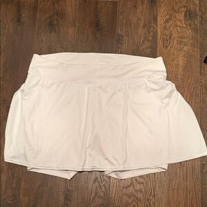 adidas White Performance Skort with Built-In Shorts